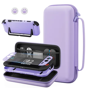 Purple Case Bundle for Nintendo Switch 2 (2025) Accessories, Portable Hard Carrying Cover with Protective Skin , Screen Protector, 2 Thumb Grips Purple Case Bundle for Nintendo Switch 2 (2025) Accessories, Portable Hard Carrying Cover with Protective Skin , Screen Protector, 2 Thumb Grips