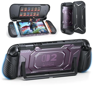 Switch 2 Dockable Case Cover for Nintendo 2 2025 & PC Front Cover | TPU Protective Case, Military Protection, Split Design, Non-Slip Ergonomic Grips for Joycon 2, 12 Game Slots, Light Purple Switch 2 Dockable Case Cover for Nintendo 2 2025 & PC Front Cover | TPU Protective Case, Military Protection, Split Design, Non-Slip Ergonomic Grips for Joycon 2, 12 Game Slots, Light Purple