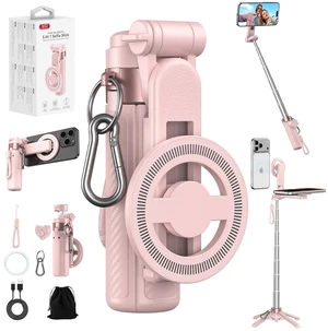 Upgrated 5-in-1 Magnetic Selfie Stick with Remote for Cell Phone 360° Rotation.Can Transforms into Mini Tripod/Camera Grip/Handheld Stabilizer/Phone Stand.Extend to 25 inches Upgrated 5-in-1 Magnetic Selfie Stick with Remote for Cell Phone 360° Rotation.Can Transforms into Mini Tripod/Camera Grip/Handheld Stabilizer/Phone Stand.Extend to 25 inches