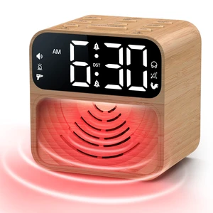 Extra Loud Alarm Clock for Heavy Sleepers with 115dB Alarm | Red Flashing Light Backup to Help Prevent Oversleeping - Dual Alarm for Teens Adults Shift Workers in Bedroom - Wood Grain Extra Loud Alarm Clock for Heavy Sleepers with 115dB Alarm | Red Flashing Light Backup to Help Prevent Oversleeping - Dual Alarm for Teens Adults Shift Workers in Bedroom - Wood Grain