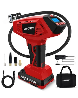 Tire Inflator Portable Air Compressor - 160PSI (20V Battery & 12V DC) | Cordless Tire Pump with Dual Power, 7X Faster Inflation Air Pump,Auto Shut Off, Digital Gauge for Car, Motorcycle, E-Bike Tire Inflator Portable Air Compressor - 160PSI (20V Battery & 12V DC) | Cordless Tire Pump with Dual Power, 7X Faster Inflation Air Pump,Auto Shut Off, Digital Gauge for Car, Motorcycle, E-Bike