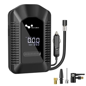 Tire Inflator Portable Air Compressor, 12V 150PSI | Digital LCD Pressure Gauge, LED Light, Fast Inflation, Car Motorcycle Bicycle Tires, Portable Air Pump