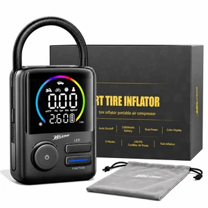Portable Tire Inflator, 150 PSI Cordless Air Pump, Fast Inflation | Portable Air Compressor for Car Tires, ±0.5 PSI Accuracy, Auto Shutoff, 10000mAh Battery, Dual Power, Color Display, 5 Modes Portable Tire Inflator, 150 PSI Cordless Air Pump, Fast Inflation | Portable Air Compressor for Car Tires, ±0.5 PSI Accuracy, Auto Shutoff, 10000mAh Battery, Dual Power, Color Display, 5 Modes