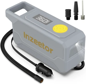 150 PSI Tire Portable Air Compressor with Digital Pressure, Gray | 12V DC Auto Shutoff Air Pump Emergency LED Light for Car Tires, Bicycle & Balloons 150 PSI Tire Portable Air Compressor with Digital Pressure, Gray | 12V DC Auto Shutoff Air Pump Emergency LED Light for Car Tires, Bicycle & Balloons