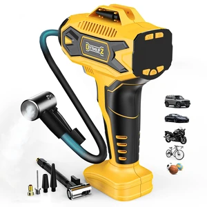 160PSI Portable Tire Inflator Compatible with Dewalt 20V Battery | Cordless Air Compressor Air Pump Auto Stop & Dual Display & LED Light for Cars, SUVs, Motorcycles, Bikes, Balls (Tool Only) 160PSI Portable Tire Inflator Compatible with Dewalt 20V Battery | Cordless Air Compressor Air Pump Auto Stop & Dual Display & LED Light for Cars, SUVs, Motorcycles, Bikes, Balls (Tool Only)