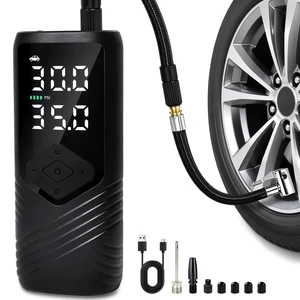 Tire Inflator Portable Tire Pump for Car, 150 PSI Digital Air Pump | Fast +5 PSI Easy Top-Offs, 6000mAh Battery, Digital Gauge, Auto Shut-Off, USB-C Rechargeable for Cars Bikes Motorcycles Balls Tire Inflator Portable Tire Pump for Car, 150 PSI Digital Air Pump | Fast +5 PSI Easy Top-Offs, 6000mAh Battery, Digital Gauge, Auto Shut-Off, USB-C Rechargeable for Cars Bikes Motorcycles Balls