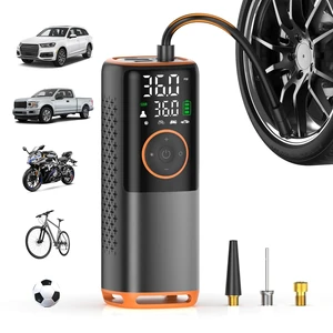 Tire Inflator Portable Air Compressor-160 PSI Car Tire Air Pump, Bike Pump with Gauge, Portable Tire Pump for Car, Bike, Motorcycle Tires, Balls, and More Tire Inflator Portable Air Compressor-160 PSI Car Tire Air Pump, Bike Pump with Gauge, Portable Tire Pump for Car, Bike, Motorcycle Tires, Balls, and More