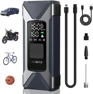 T10 Tire Inflator Portable Air Compressor for Car Tires, Motorcycles | 160PSI Cordless Air Pump for Bikes, 7500mAh Rechargeable Battery, Auto Stop, Digital Pressure Gauge, LED, 26L/min Tire Pump T10 Tire Inflator Portable Air Compressor for Car Tires, Motorcycles | 160PSI Cordless Air Pump for Bikes, 7500mAh Rechargeable Battery, Auto Stop, Digital Pressure Gauge, LED, 26L/min Tire Pump