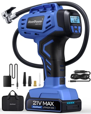 Smart Cordless Tire Inflator Portable Air Compressor Rechargeable 21V Battery Powered 160PSI Handheld Air Pump w/4+N Smart Modes & Dual Power & Digital Pressure Gauge for Cars Motorcycles Smart Cordless Tire Inflator Portable Air Compressor Rechargeable 21V Battery Powered 160PSI Handheld Air Pump w/4+N Smart Modes & Dual Power & Digital Pressure Gauge for Cars Motorcycles