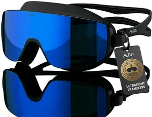 Frameless Ultralight Blue Steel Swim Goggle Patent Pending, Anti-Fog Nanotech Lens, 100% UV Protection for Surf, SUP, Jet Ski, Kite, Waterski, Open Water Frameless Ultralight Blue Steel Swim Goggle Patent Pending, Anti-Fog Nanotech Lens, 100% UV Protection for Surf, SUP, Jet Ski, Kite, Waterski, Open Water
