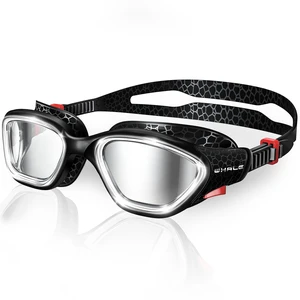 Swim Goggles Polarized Anti-Fog Lenses, Unisex | 100% UV Protection | Anti-Fog Design (Jet Black; Polarized Lenses)