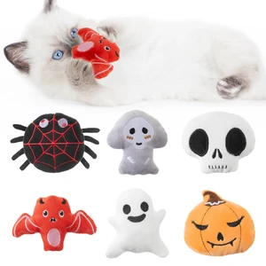 6pcs Halloween Catnip ToyIndoor Pumpkin Ghost Shaped Cat Toy Plush Interactive Chew Bite Toys for Cat Kitten Indoor Festive Holiday Cat Lover Gift 6pcs Halloween Catnip ToyIndoor Pumpkin Ghost Shaped Cat Toy Plush Interactive Chew Bite Toys for Cat Kitten Indoor Festive Holiday Cat Lover Gift