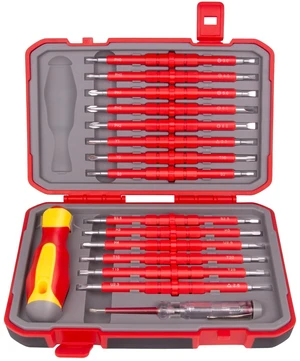 1000V Insulated Electrician Screwdriver Set, 29-pieces Screw Driver Set Kit, CR-V Magnetic Screwdriver Tool Set, Professional Electrician Tools Phillips Slotted Torx Hex Square with Voltage Tester 1000V Insulated Electrician Screwdriver Set, 29-pieces Screw Driver Set Kit, CR-V Magnetic Screwdriver Tool Set, Professional Electrician Tools Phillips Slotted Torx Hex Square with Voltage Tester
