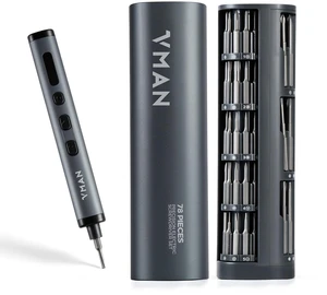 78-in-1 Precision Electric Screwdriver Set for Electronics Repair | 72 Magnetic Bits, Max.0.5N.m, Mini cordless repair kit with 5 torque, rotatable storage rack, LED light, and Type-C charging 78-in-1 Precision Electric Screwdriver Set for Electronics Repair | 72 Magnetic Bits, Max.0.5N.m, Mini cordless repair kit with 5 torque, rotatable storage rack, LED light, and Type-C charging