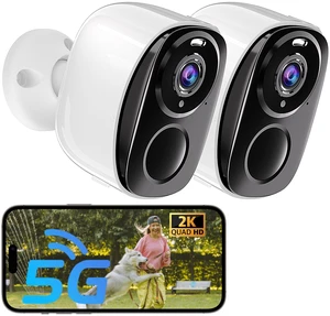 2pcs 2K Security Cameras Wireless Outdoor Battery Powered, 5G/2.4G | Camera for Home Security with Motion Detection,Siren, Color Night Vision,2-Way Talk, IP65, Cloud/SD, Works w/Alexa 2pcs 2K Security Cameras Wireless Outdoor Battery Powered, 5G/2.4G | Camera for Home Security with Motion Detection,Siren, Color Night Vision,2-Way Talk, IP65, Cloud/SD, Works w/Alexa