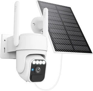 Solar Camera Outdoor Wireless, 360° Wi-Fi Home Security Cameras | 5200mAh battery with solar panel,IP65 weatherproof,color night vision,motion detection tracking,2.4G Wi-Fi only,pan/tilt Solar Camera Outdoor Wireless, 360° Wi-Fi Home Security Cameras | 5200mAh battery with solar panel,IP65 weatherproof,color night vision,motion detection tracking,2.4G Wi-Fi only,pan/tilt
