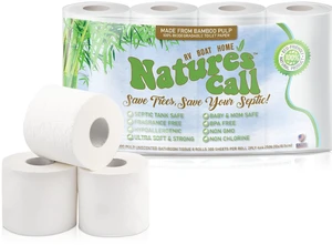 RVs, Boats & Home 100% Bamboo Toilet Paper by Nature's Call - 2-Ply, Soft, Strong, Tank Safe & Quick Dissolve Camper Toilet Tissue - Marine, Camping & Travel Toilet Paper - Certified (8 Rolls) RVs, Boats & Home 100% Bamboo Toilet Paper by Nature's Call - 2-Ply, Soft, Strong, Tank Safe & Quick Dissolve Camper Toilet Tissue - Marine, Camping & Travel Toilet Paper - Certified (8 Rolls)
