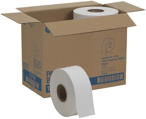 Pacific Blue Basic 1-Ply Jumbo Jr. 9'' Toilet Paper by GP PRO (GEORGIA-PACIFIC), 13718, 2,000 Linear Feet Per Roll, 8 Rolls Per Case