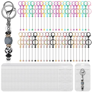 96 Pcs Beadable Keychains, Beadable Keychain Bar Bulk,Multicolor | Keychain Bars for Beads, for Beads DIY Crafts Making Gift, Blank 96 Pcs Beadable Keychains, Beadable Keychain Bar Bulk,Multicolor | Keychain Bars for Beads, for Beads DIY Crafts Making Gift, Blank