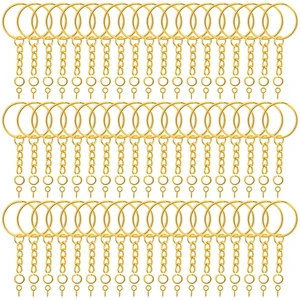 360Pcs Gold Keychain Bulk, 120Pcs Key Rings with Chain and 120Pcs Open Jump Rings with 120Pcs Screw Eye Pins for Crafts and Jewelry Making 360Pcs Gold Keychain Bulk, 120Pcs Key Rings with Chain and 120Pcs Open Jump Rings with 120Pcs Screw Eye Pins for Crafts and Jewelry Making