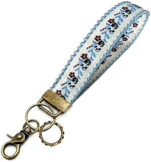Boho Vintage Embroidered Floral plant Wristlet Keychain for Women | Cute Lanyard&Antique Brass Clasp, Lightweight Hands-Free Key Holder for keys,purses,handbags and daily outdoor use for ladies Boho Vintage Embroidered Floral plant Wristlet Keychain for Women | Cute Lanyard&Antique Brass Clasp, Lightweight Hands-Free Key Holder for keys,purses,handbags and daily outdoor use for ladies