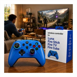 Blue Wireless Gamepad For Luna Controller with TMR Sticks and RGB Lights | Wireless Fire TV Gamepad for Fire Stick, Fire Cube,PC Steam Manette,Blue Cloud Gaming Controller,1500mAh Remote,RGB Lights Blue Wireless Gamepad For Luna Controller with TMR Sticks and RGB Lights | Wireless Fire TV Gamepad for Fire Stick, Fire Cube,PC Steam Manette,Blue Cloud Gaming Controller,1500mAh Remote,RGB Lights