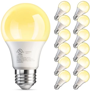 12 Pack A19 LED Light Bulb, Soft Warm White 2700K, 60 Watt Eq E26 Base Efficient 9W, Standard Light Bulb for Lamps, Energy Saving Lightbulb, Non Dimmable, 800LM, 80 CRI, 120V, UL Listed 12 Pack A19 LED Light Bulb, Soft Warm White 2700K, 60 Watt Eq E26 Base Efficient 9W, Standard Light Bulb for Lamps, Energy Saving Lightbulb, Non Dimmable, 800LM, 80 CRI, 120V, UL Listed