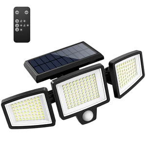 Solar Outdoor Lights 2500LM 210 LED Security Lights with Remote Control,3 Heads Motion Sensor Lights, IP65 Waterproof,270° Wide Angle Flood Wall Lights with 3 Modes(1 Packs) Solar Outdoor Lights 2500LM 210 LED Security Lights with Remote Control,3 Heads Motion Sensor Lights, IP65 Waterproof,270° Wide Angle Flood Wall Lights with 3 Modes(1 Packs)