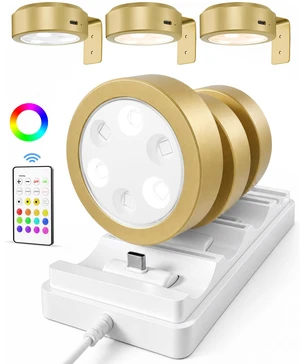 Picture Lights for Wall, Rechargeable Battery Magnetic Poster Lights with 3 Color Temps & 12 RGB, Remote Dimmable Timer Light, Wall Decor Light for Art Display (6 Pack with Charging Station) Picture Lights for Wall, Rechargeable Battery Magnetic Poster Lights with 3 Color Temps & 12 RGB, Remote Dimmable Timer Light, Wall Decor Light for Art Display (6 Pack with Charging Station)
