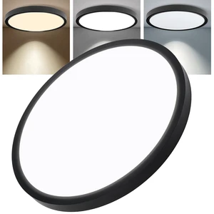 12 Inch Hardwired Dimmable LED Flush Mount Ceiling Light Fixtures, 24W 2640LM 3000K/4000K/5000K, House Upgrade Led Lights for Bedroom Hallway Laundry Room Rental Units, 240W Equiv., Black 12 Inch Hardwired Dimmable LED Flush Mount Ceiling Light Fixtures, 24W 2640LM 3000K/4000K/5000K, House Upgrade Led Lights for Bedroom Hallway Laundry Room Rental Units, 240W Equiv., Black