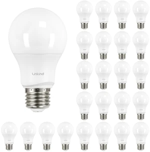 Dimmable A19 LED Light Bulbs, 60W Equivalent, E26 Base, 5000K Daylight, 9.5W 840 Lumens 120V, UL Listed FCC Certified, Pack of 24 Dimmable A19 LED Light Bulbs, 60W Equivalent, E26 Base, 5000K Daylight, 9.5W 840 Lumens 120V, UL Listed FCC Certified, Pack of 24