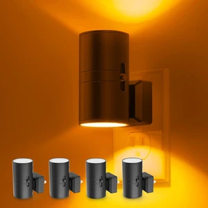 Night Light, Amber Nightlight, Dimmable Night Light Light Sensor, Yellow Nightlight, 0-100LM, Sleep Light for Kids, Soft & Warm Light for Bedroom, Bathroom, 4 Pack Night Light, Amber Nightlight, Dimmable Night Light Light Sensor, Yellow Nightlight, 0-100LM, Sleep Light for Kids, Soft & Warm Light for Bedroom, Bathroom, 4 Pack