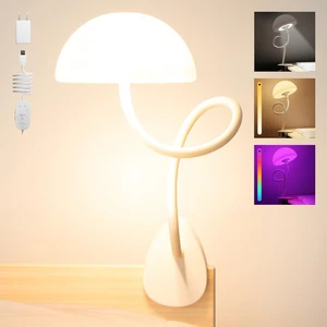 Shroommate Clip On Light for Dorm Room - 2.0 (White) Bed Headboard Lamp, Bedside Table Lamp Dorm, College Dorm Room Essentials, Night Light Kids Nursery, MultiColor LEDs Shroommate Clip On Light for Dorm Room - 2.0 (White) Bed Headboard Lamp, Bedside Table Lamp Dorm, College Dorm Room Essentials, Night Light Kids Nursery, MultiColor LEDs