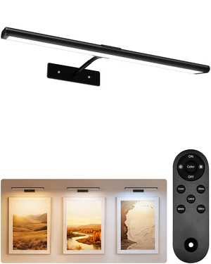 Picture Light for Wall, 4800mAh 16'' Rechargeable Wireless IR Remote Built in Battery Lights for Painting, Dimmable Magnetic LED Art Display Light, Colors Temperatures, for Gallery, Living Room Picture Light for Wall, 4800mAh 16'' Rechargeable Wireless IR Remote Built in Battery Lights for Painting, Dimmable Magnetic LED Art Display Light, Colors Temperatures, for Gallery, Living Room