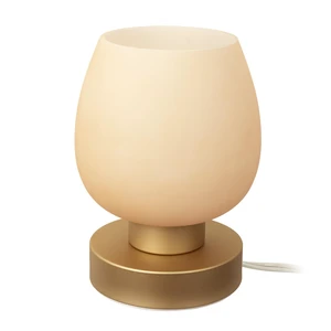 Touch Bedside Table Lamp - Desert Titanium Color Glass Lamp Shade, Warm LED Bulb, 3 Way Dimmable, Simple Design Touch Bedside Table Lamp - Desert Titanium Color Glass Lamp Shade, Warm LED Bulb, 3 Way Dimmable, Simple Design