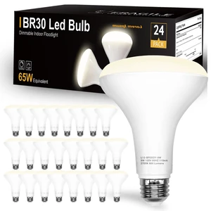 24Pack BR30 Led Bulb 65W Equivalent, Dimmable Flood Light Bulbs Indoor, E26 Base, 4000K Neutral White, 9W, 800 LM, Recessed Lighting Bulbs for Ceiling, Recessed Can, Living Room and Kitchen 24Pack BR30 Led Bulb 65W Equivalent, Dimmable Flood Light Bulbs Indoor, E26 Base, 4000K Neutral White, 9W, 800 LM, Recessed Lighting Bulbs for Ceiling, Recessed Can, Living Room and Kitchen