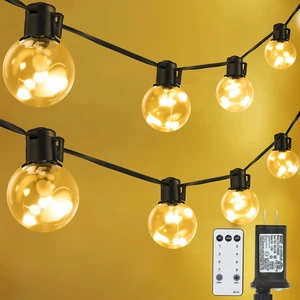 Outdoor String Lights Plug-in, 25ft 20 G40 LED Bulbs with Timer Warm White Dimmable Remote IP65 Waterproof Globe Bulb Shatterproof for Outside Patio Backyard Balcony Bistro Christmas Decor Outdoor String Lights Plug-in, 25ft 20 G40 LED Bulbs with Timer Warm White Dimmable Remote IP65 Waterproof Globe Bulb Shatterproof for Outside Patio Backyard Balcony Bistro Christmas Decor