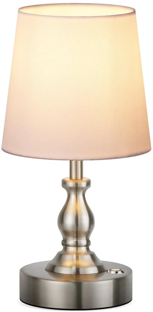 Mini Cordless LED Table Lamp, 5200mAh Rechargeable Battery Operated Lamp, 3-Level Brightness, Touch Dimmable Desk Lamp, Bedside Night Light for Patio Camping Restaurant Home, Brushed Nickel Mini Cordless LED Table Lamp, 5200mAh Rechargeable Battery Operated Lamp, 3-Level Brightness, Touch Dimmable Desk Lamp, Bedside Night Light for Patio Camping Restaurant Home, Brushed Nickel