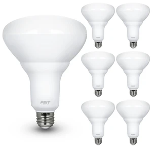 BR40 LED Light Bulbs, 65W Eq, Dimmable, Soft White 6 Pack 2700K Soft White, 850 lumens, E26 Base, CRI 80, 10 Year Life, Damp Rated, UL Listed, Flood Lights, Recessed Can Light Bulbs BR40 LED Light Bulbs, 65W Eq, Dimmable, Soft White 6 Pack 2700K Soft White, 850 lumens, E26 Base, CRI 80, 10 Year Life, Damp Rated, UL Listed, Flood Lights, Recessed Can Light Bulbs