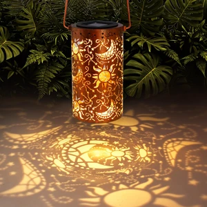 Birthday Gifts for Women Mom Grandma Wife, Solar Lanterns Outdoor Waterproof, Metal Hanging Lights Garden Decor, LED Decorative Lantern for Patio Porch Backyard, Sun and Moon, 1 Pack Birthday Gifts for Women Mom Grandma Wife, Solar Lanterns Outdoor Waterproof, Metal Hanging Lights Garden Decor, LED Decorative Lantern for Patio Porch Backyard, Sun and Moon, 1 Pack