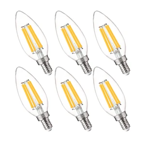 100W Equivalent LED Candelabra Bulbs, 800LM Dimmable B11 E12 LED Chandelier Light Bulbs, 5.5W, 3500K Netural White, 6 Pack 100W Equivalent LED Candelabra Bulbs, 800LM Dimmable B11 E12 LED Chandelier Light Bulbs, 5.5W, 3500K Netural White, 6 Pack
