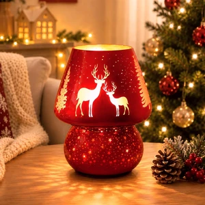 Christmas Battery Operated Mushroom Lamp - Vintage Small Table Lamp with Timer, Cordless Bedside Nightstand Lamp, Glass Battery Powered Lamp for Bedroom Kitchen Living Room Decor Aesthetic Christmas Battery Operated Mushroom Lamp - Vintage Small Table Lamp with Timer, Cordless Bedside Nightstand Lamp, Glass Battery Powered Lamp for Bedroom Kitchen Living Room Decor Aesthetic