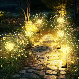 6 Pack Solar Firework Lights Outdoor, Garden Decor, Warm White 120 LEDs, Fairy Design, Waterproof, Garden Decor, Solar Powered for Yard, Pathway, Flowerbed, Planter, Balcony, Gifts for Mom 6 Pack Solar Firework Lights Outdoor, Garden Decor, Warm White 120 LEDs, Fairy Design, Waterproof, Garden Decor, Solar Powered for Yard, Pathway, Flowerbed, Planter, Balcony, Gifts for Mom