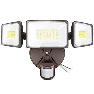 75W LED Flood Light Motion Sensor Outdoor, 7000lm Dusk to Dawn Flood Light, Security Light with Three Head, IP65 Waterproof Exterior Floodlight, 6500k Wall Light for Entryway Stairs Yard Garage 75W LED Flood Light Motion Sensor Outdoor, 7000lm Dusk to Dawn Flood Light, Security Light with Three Head, IP65 Waterproof Exterior Floodlight, 6500k Wall Light for Entryway Stairs Yard Garage