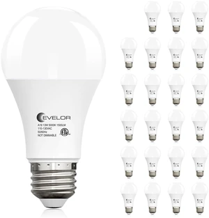 A19 LED Light Bulbs,100 Watt Equivalent,Daylight 5000K,24-Packs Bright Bulbs Efficient 13W,1500 Lumens E26 Base, Non-Dimmable, 15000-Hour Lifespan for Bedroom, Living Room, Office A19 LED Light Bulbs,100 Watt Equivalent,Daylight 5000K,24-Packs Bright Bulbs Efficient 13W,1500 Lumens E26 Base, Non-Dimmable, 15000-Hour Lifespan for Bedroom, Living Room, Office