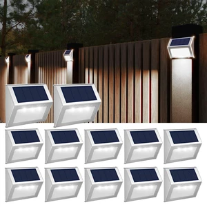 Solar Powered Lights Ideal for Step, Fence, Deck, Stair-Cool White-12P Stainless Steel, Waterproof, Automatic Dusk to Dawn, Anti-Rust, Energy Efficient, Perfect for house decor Solar Powered Lights Ideal for Step, Fence, Deck, Stair-Cool White-12P Stainless Steel, Waterproof, Automatic Dusk to Dawn, Anti-Rust, Energy Efficient, Perfect for house decor