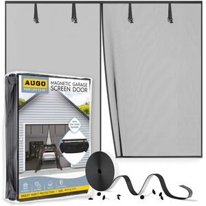 Garage Door Screen Magnetic Closure - Garage Screen Doors for 1 Car Garage Pull Down - Magnetic Screen Door Mesh - Heavy Duty Weighted Bottom - Pet & Kid Friendly - Keep Open Feature - 9' x 7' Garage Door Screen Magnetic Closure - Garage Screen Doors for 1 Car Garage Pull Down - Magnetic Screen Door Mesh - Heavy Duty Weighted Bottom - Pet & Kid Friendly - Keep Open Feature - 9' x 7'