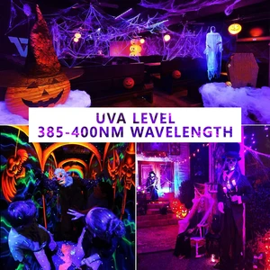 LED Black Light Bulbs 12 Pack, A19 9W UV Black Light Replace Up to 100W, 120V E26 Base UVA Level 385-400nm, Glow in The Dark for Body Pain, Blacklights Party, Halloween LED Black Light Bulbs 12 Pack, A19 9W UV Black Light Replace Up to 100W, 120V E26 Base UVA Level 385-400nm, Glow in The Dark for Body Pain, Blacklights Party, Halloween