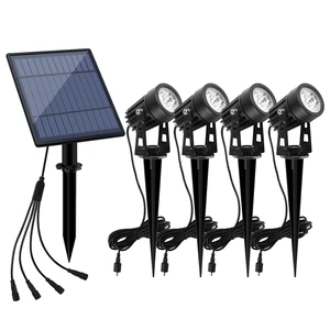 Solar Spotlights Landscape Lights Low Voltage Outdoor Solar Spotlight IP65 Waterproof 9.8ft Cable Auto On/Off with 4 Cool White for Outdoor Garden Yard Landscape Downlight (4-in-1) Solar Spotlights Landscape Lights Low Voltage Outdoor Solar Spotlight IP65 Waterproof 9.8ft Cable Auto On/Off with 4 Cool White for Outdoor Garden Yard Landscape Downlight (4-in-1)