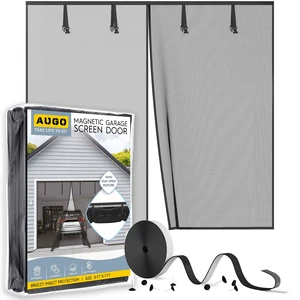 Garage Door Screen Magnetic Closure - Garage Screen Doors for 1 Car Garage Pull Down - Magnetic Screen Door Mesh - Heavy Duty Weighted Bottom- Pet & Kid Friendly - Keep Open Feature - 8' x 7' Garage Door Screen Magnetic Closure - Garage Screen Doors for 1 Car Garage Pull Down - Magnetic Screen Door Mesh - Heavy Duty Weighted Bottom- Pet & Kid Friendly - Keep Open Feature - 8' x 7'